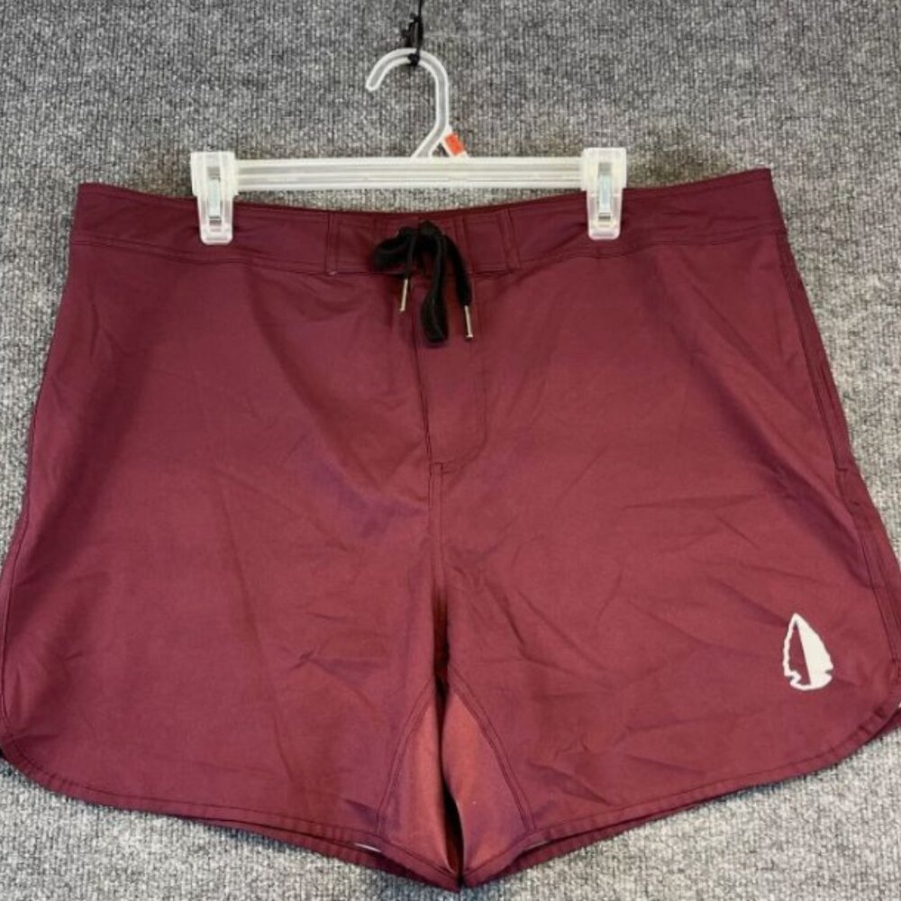 Tachuntfish Shorts Men XXL 2XL Purple Maroon Athletic Workout Gym Drawstring